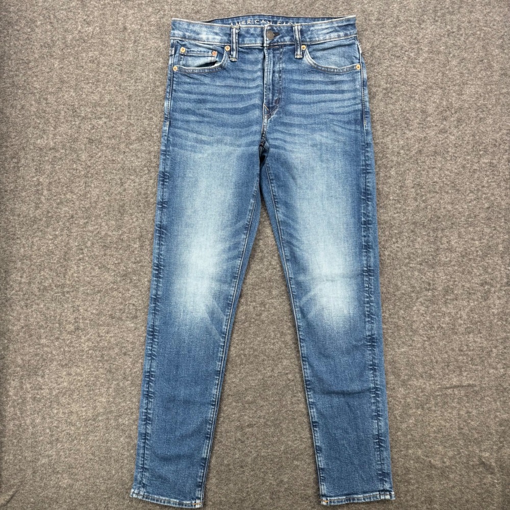 American Eagle Athletic Skinny Jeans Mens 29 Medium Wash Blue Denim Stretch